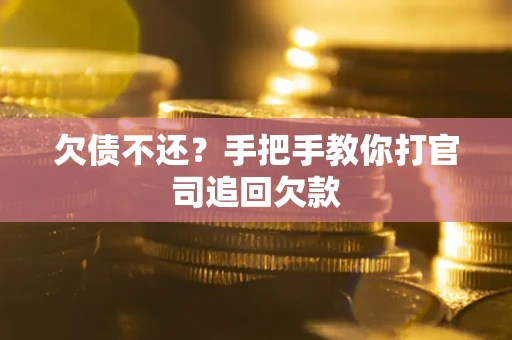 武汉欠债不还？手把手教你打官司追回欠款