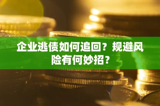 武汉企业逃债如何追回？规避风险有何妙招？