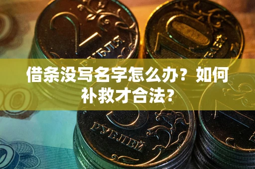 武汉借条没写名字怎么办？如何补救才合法？