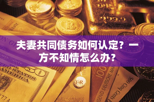 武汉夫妻共同债务如何认定？一方不知情怎么办？