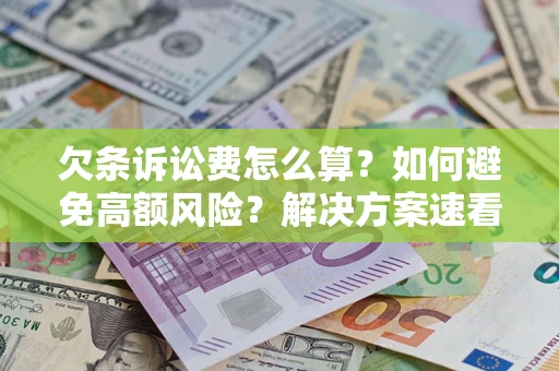 武汉欠条诉讼费怎么算？如何避免高额风险？解决方案速看！