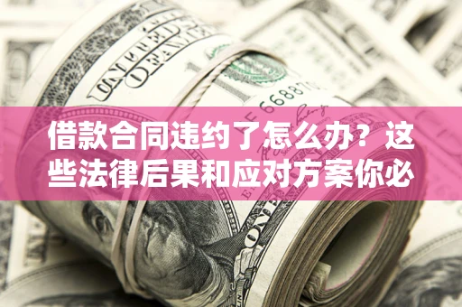 武汉借款合同违约了怎么办？这些法律后果和应对方案你必须知道