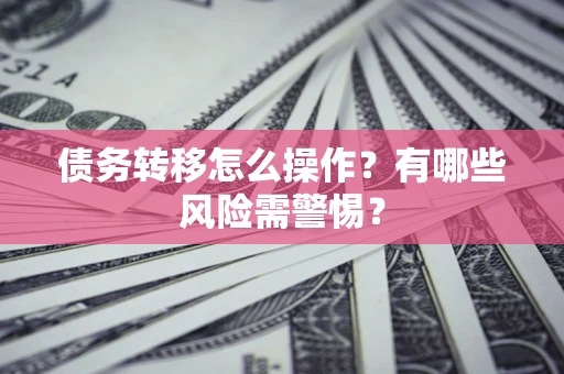 武汉债务转移怎么操作？有哪些风险需警惕？
